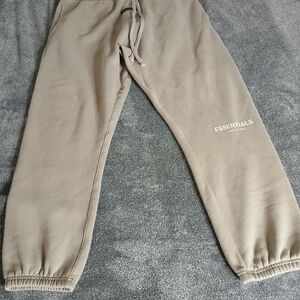Essentials Fear of God Sweatpants XL Taupe Logo Joggers